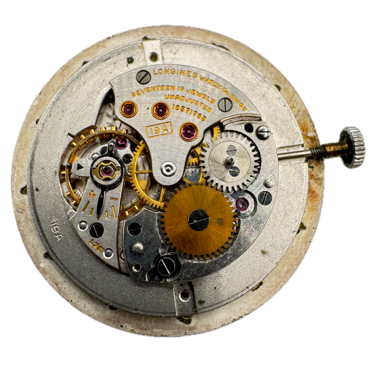 Vintage 29mm Longines Mystery Dial Mechanical Men's Wristwatch Movement 19 A