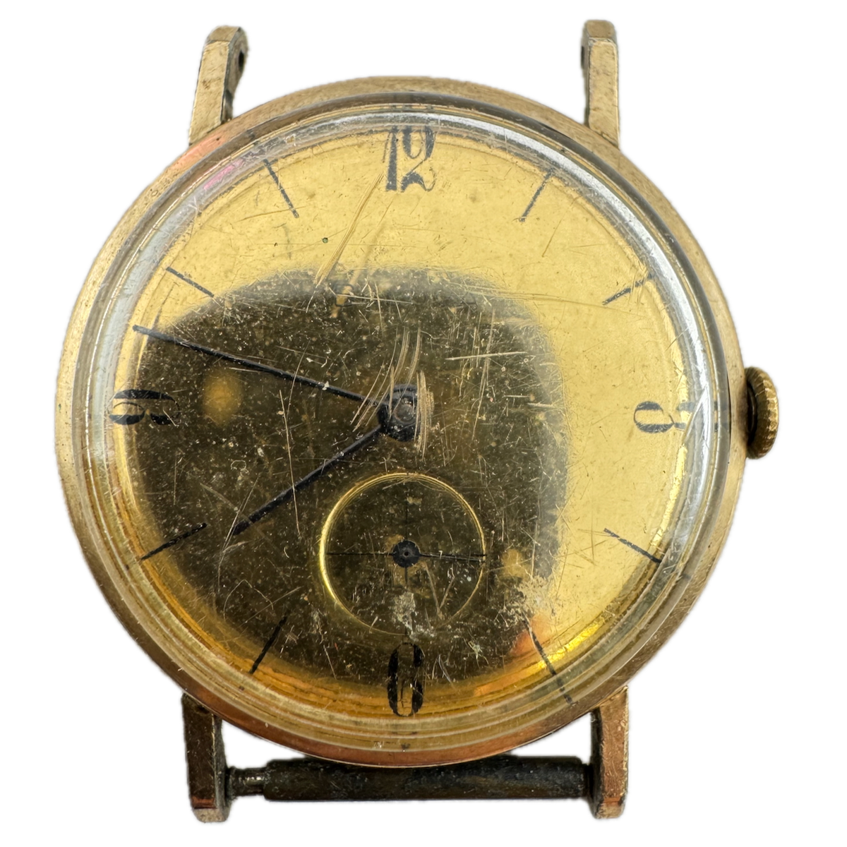 Vintage Bulova Mirror Dial Men's Mechanical Wristwatch 11AF Swiss 10k RGP