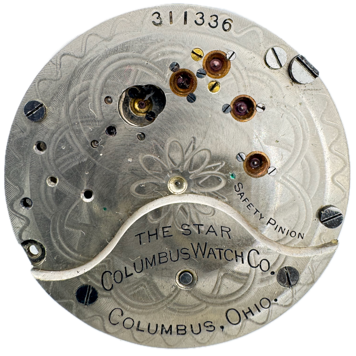 Antique 18s 1895 Columbus 15 Jewel Hunter Pocket Watch Movement The Star USA