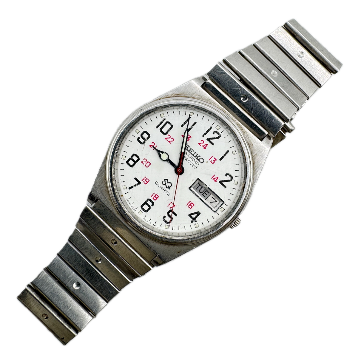 Seiko 6923-7039 Railroad Men's Quartz Wristwatch 6923A Steel Canadian Dial