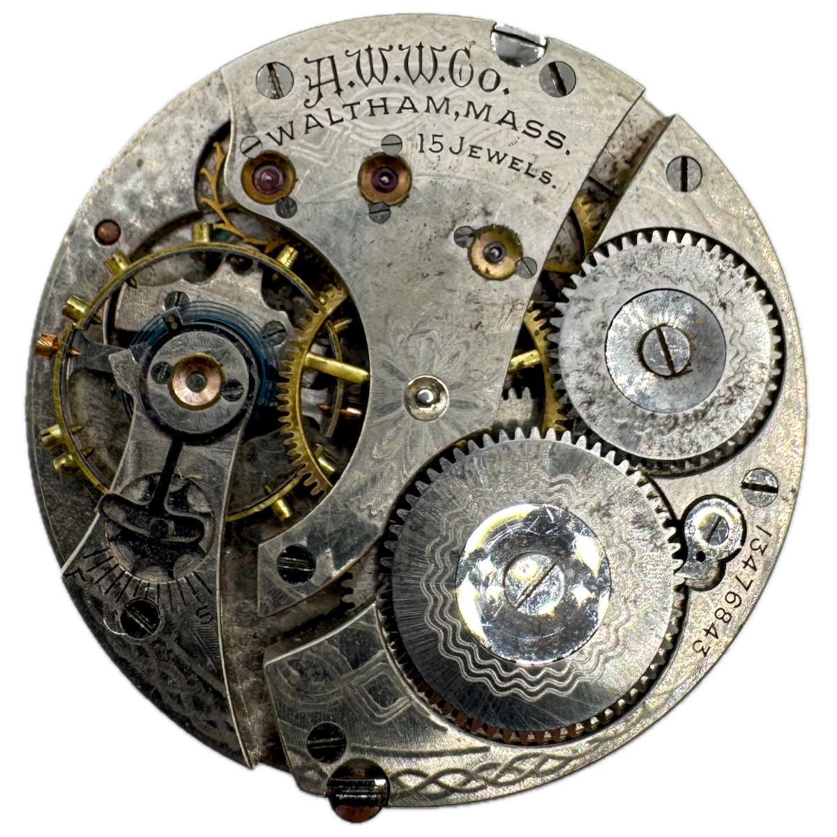 Antique 16s 1903 Waltham 15 Jewel Mechanical Hunter Pocket Watch Movement 620
