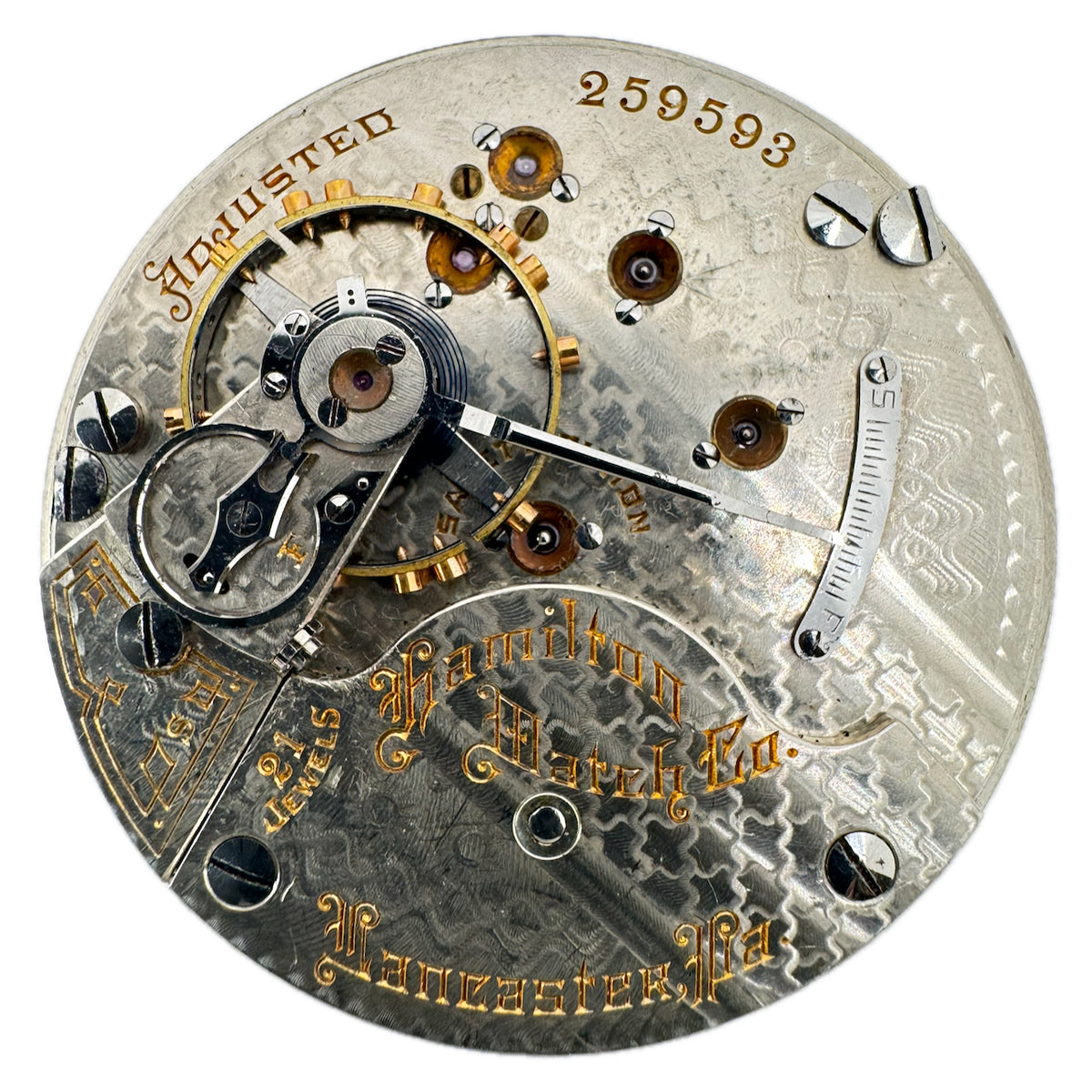 Antique 18s 1904 Hamilton 21J Hunter Railroad Class C Pocket Watch Movement 941