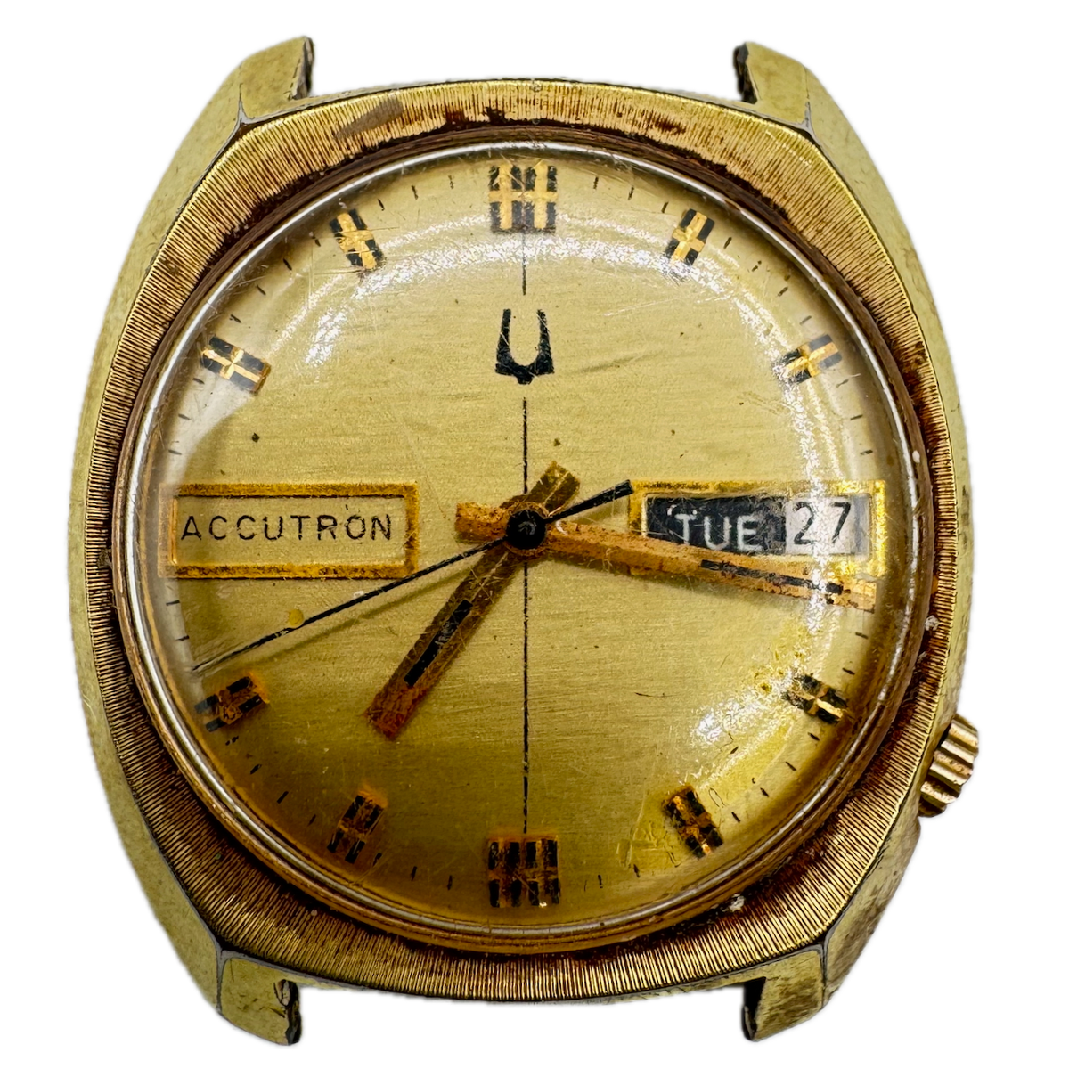 Vintage 33.5mm 1974 Accutron 3179 Men's Tuning Fork Wristwatch 218 2 10k RGP
