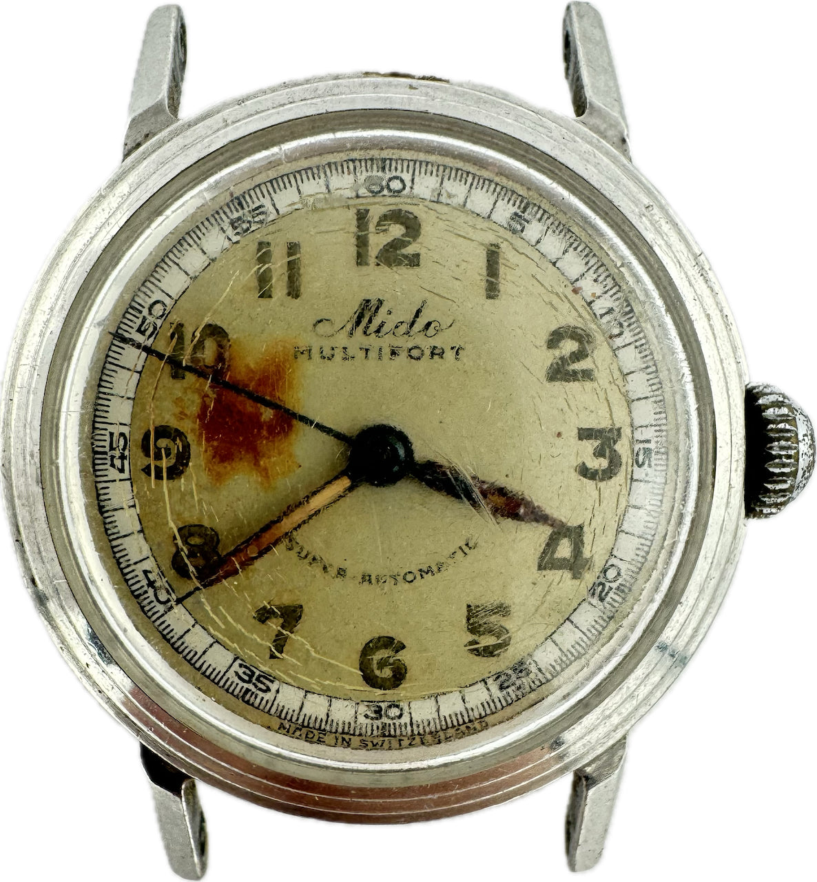 Vintage Mido Multifort Men's Bumper Automatic Wristwatch 817 Swiss Steel