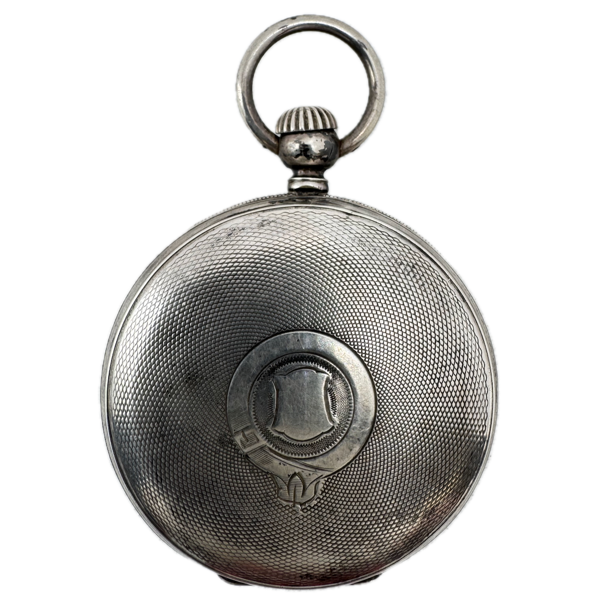 Antique Duplex Escapement Bat Wing Balance Hunter Pocket Watch Sterling Silver