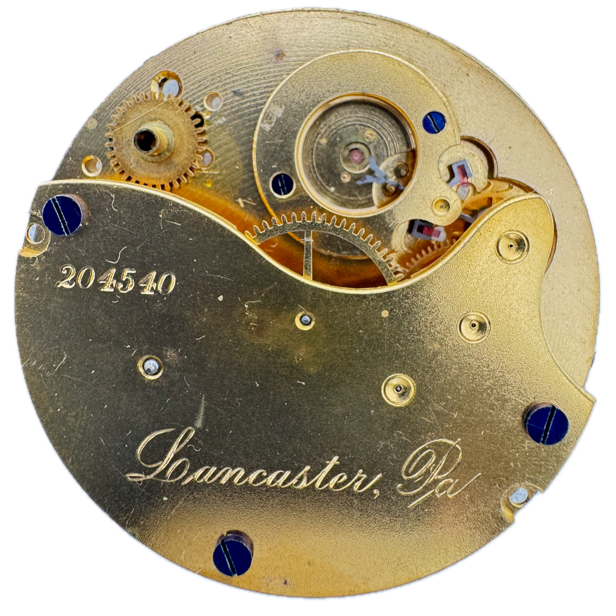 Antique 18s 1884 Lancaster 7 Jewel Hunter Pocket Watch Movement Lancaster USA