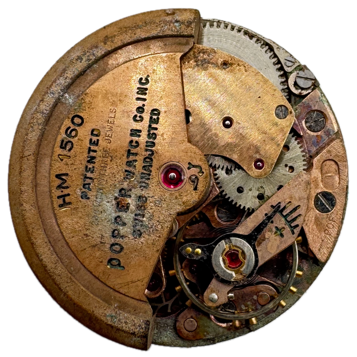 Vintage Weldon Popper 23 J Automatic Men's Wristwatch Movement HM 1560 Swiss