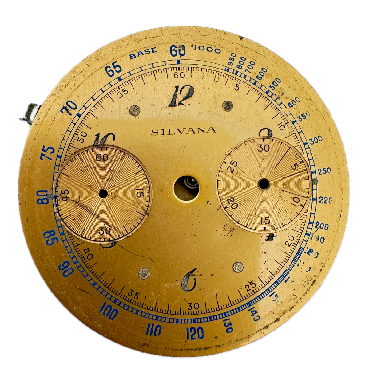 Vintage 31.5mm Silvana Aviation Chronograph Wristwatch Movement Landeron 248