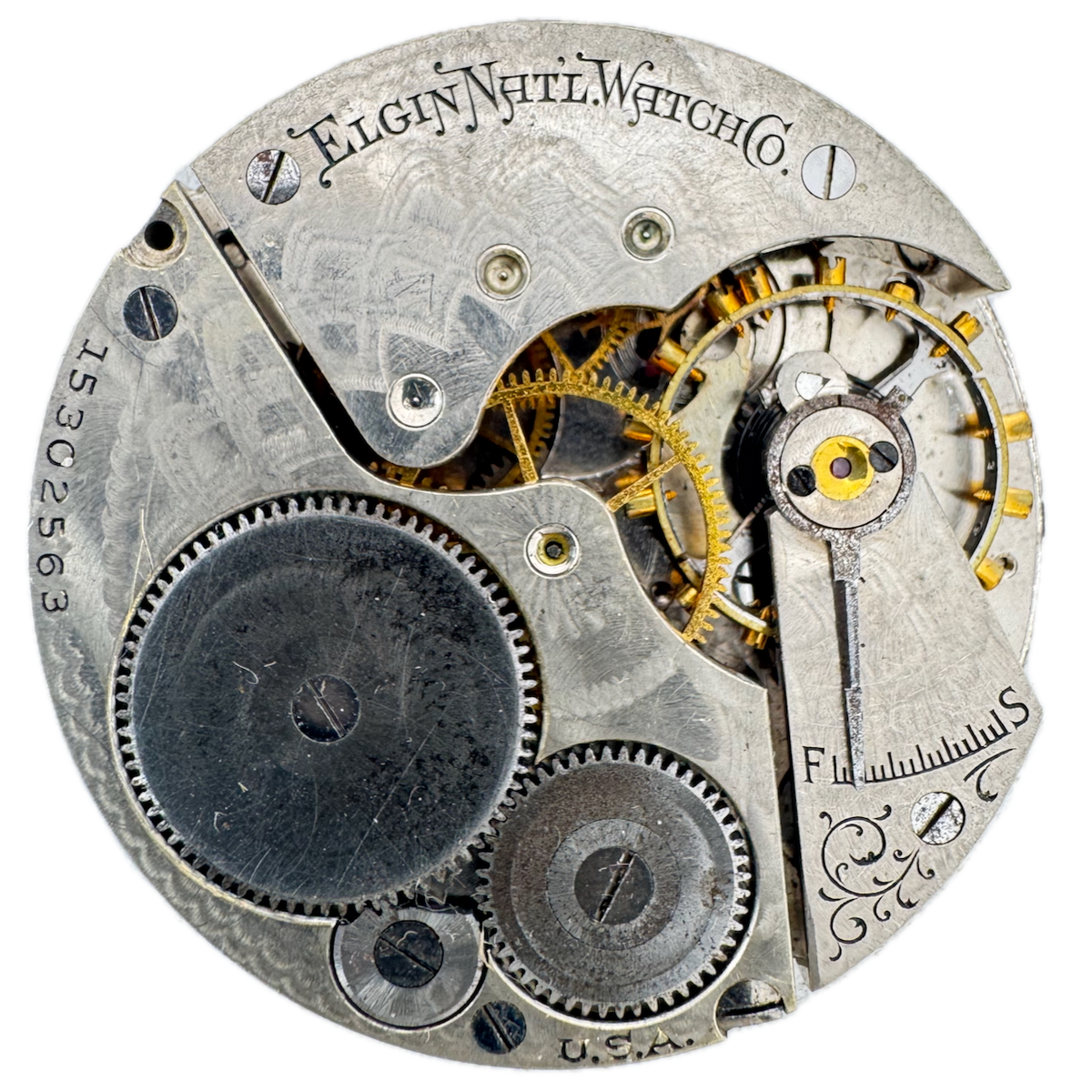 Antique 16s 1911 Elgin 7 Jewel Mechanical Pocket Watch Movement 291 USA