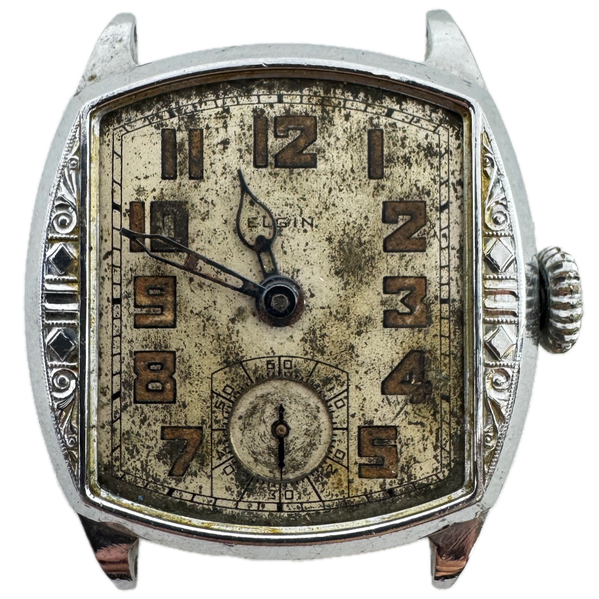 Vintage Elgin Art Deco Men's Mechanical Wristwatch 485 USA Nickel & RGP