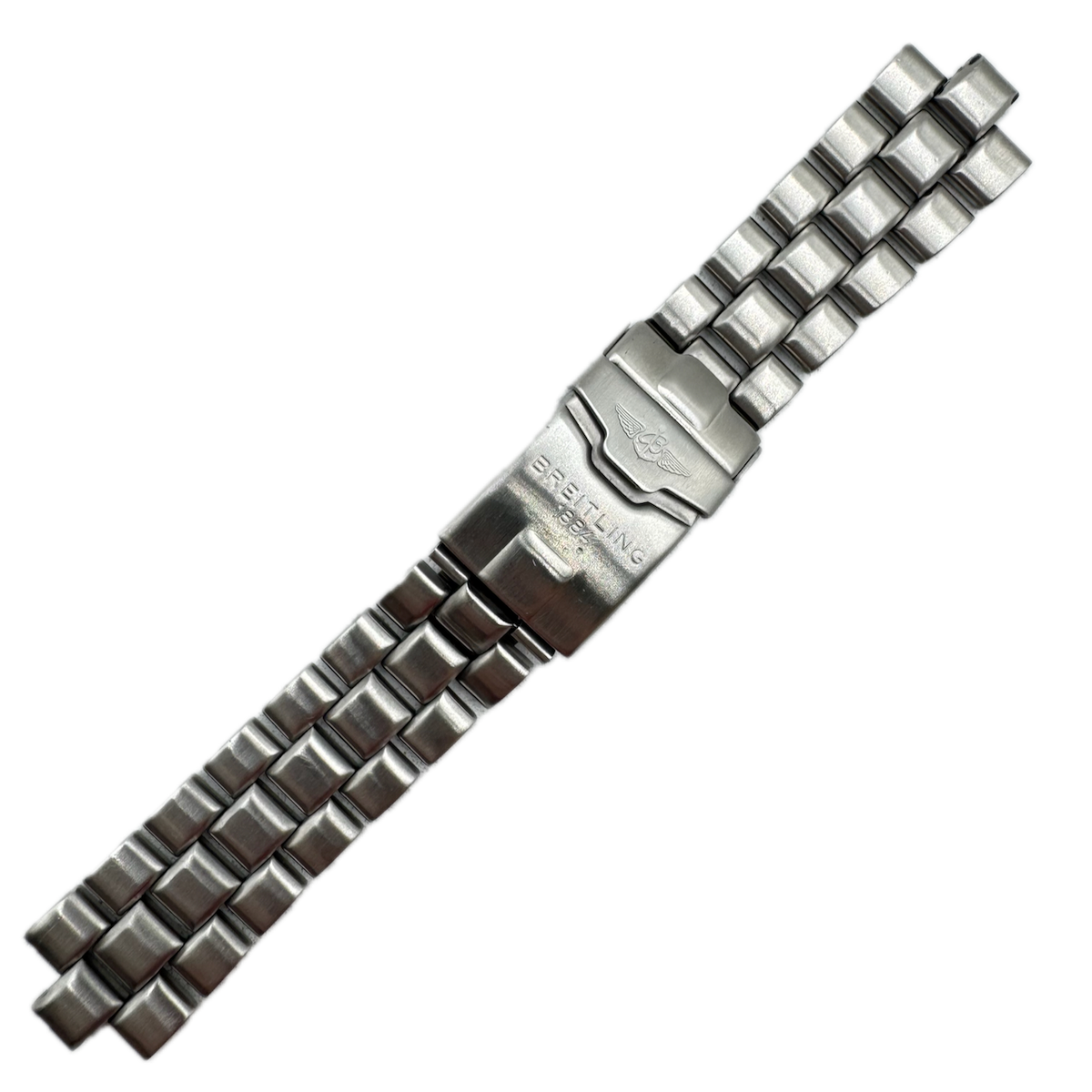 Vintage Breitling Men's Wristwatch Band Stainless Steel Brick Style Swiss