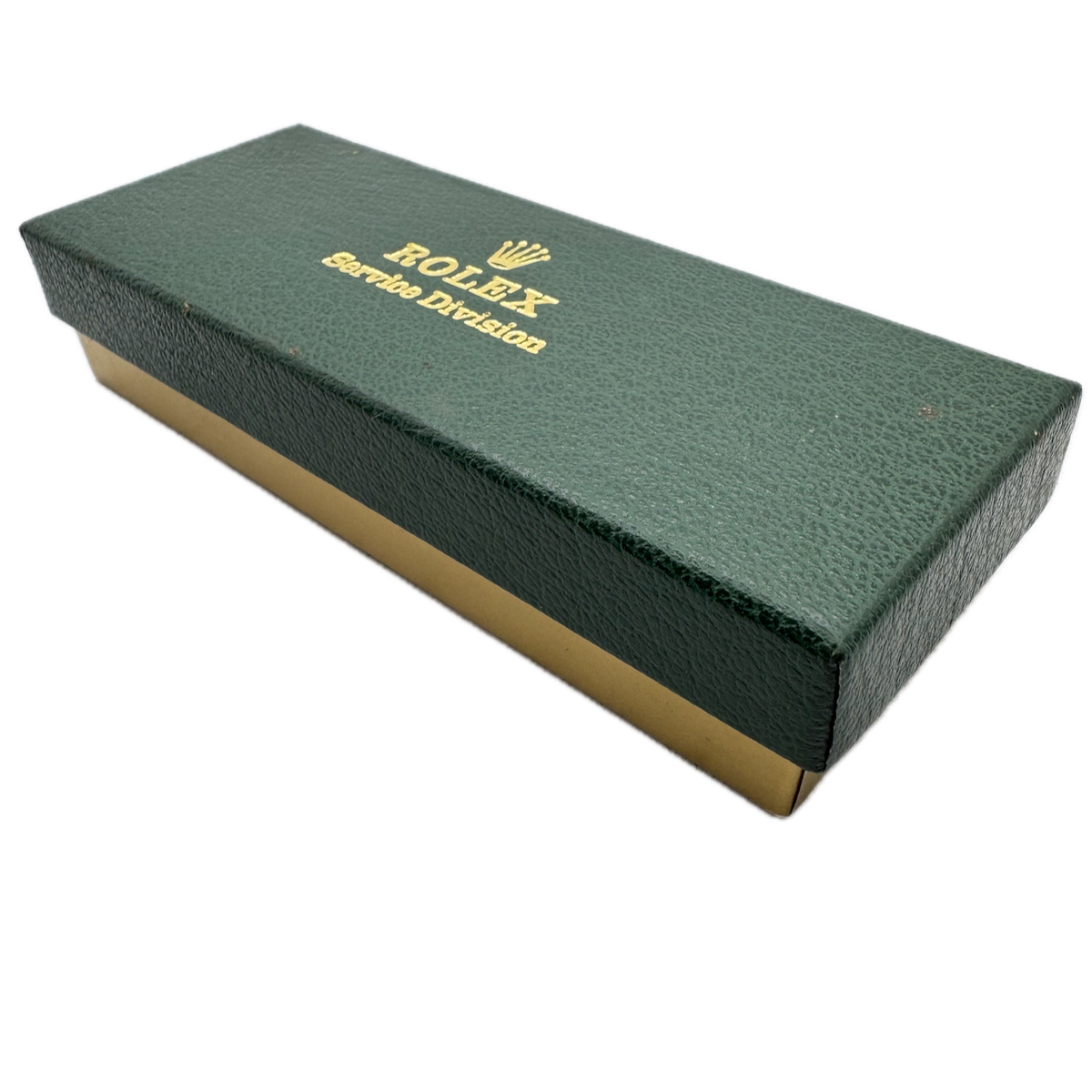 Vintage Rolex Service Division Men's Wristwatch Box Swiss Green Leather Top