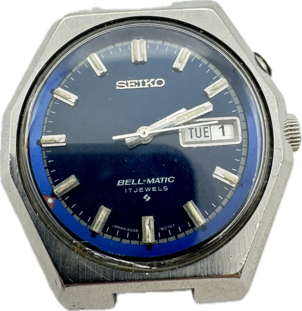 Vintage 39mm Seiko 4006-6059 Bell-Matic Men's Automatic Wristwatch 4006A Steel