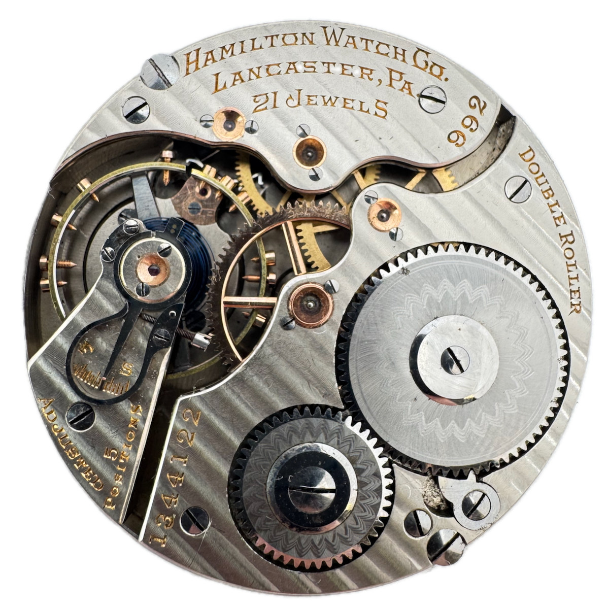 Antique 16s 1919 Hamilton 21 Jewel Mechanical Pocket Watch Movement 992 USA