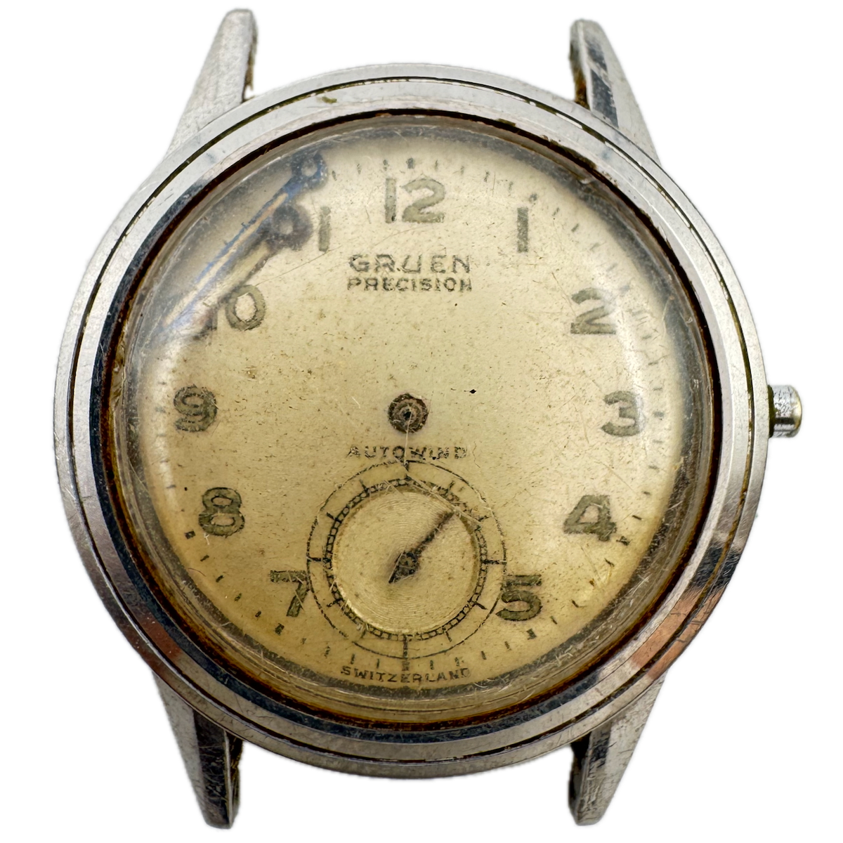 Vintage Gruen Precision Men's Bumper Automatic Wristwatch 480 Swiss Steel