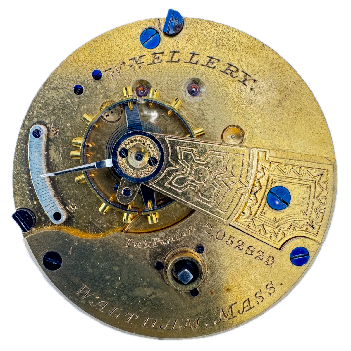 Antique 18s 1883 Waltham 11 Jewel Key Wind Pocket Watch Movement Wm. Ellery USA