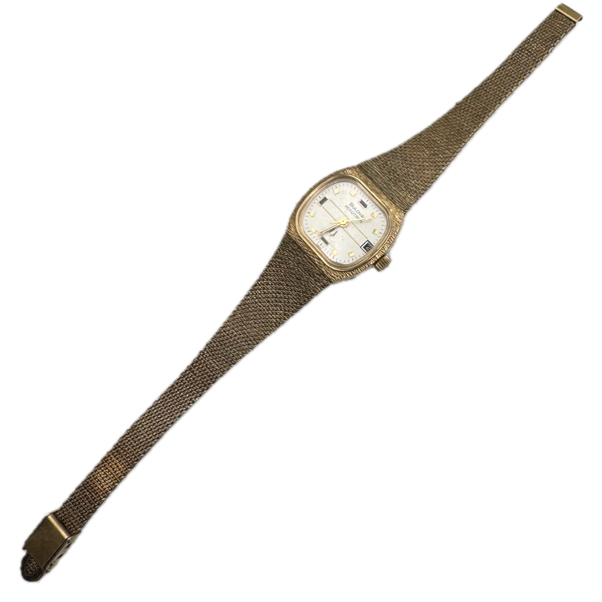 Vintage 1973 Bulova Accutron Bark Ladies Tuning Fork Wristwatch 2302 USA 10k GF