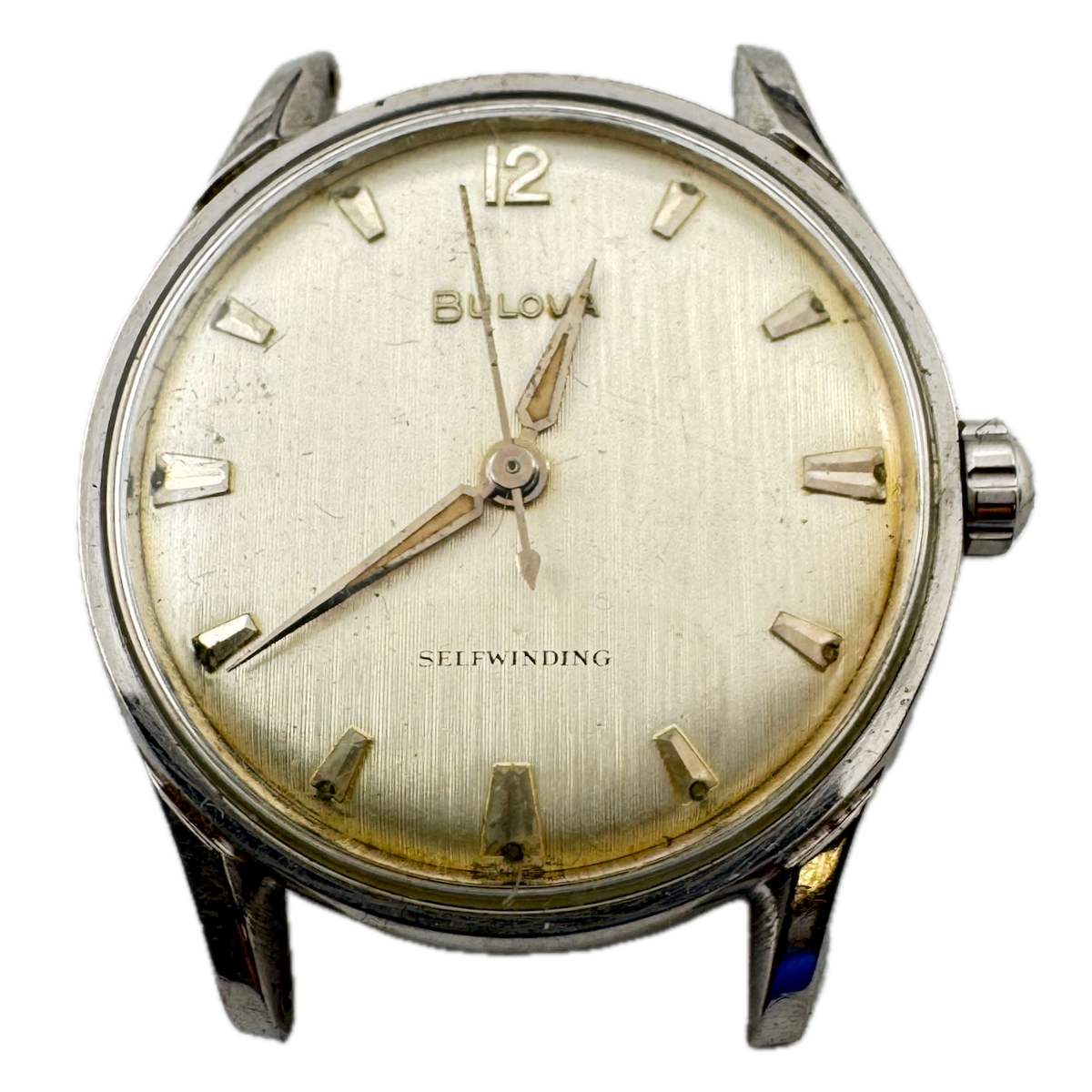 Vintage 1970 Bulova 987 Brushed Men's Automatic Wristwatch 11 AFAC Swiss Steel