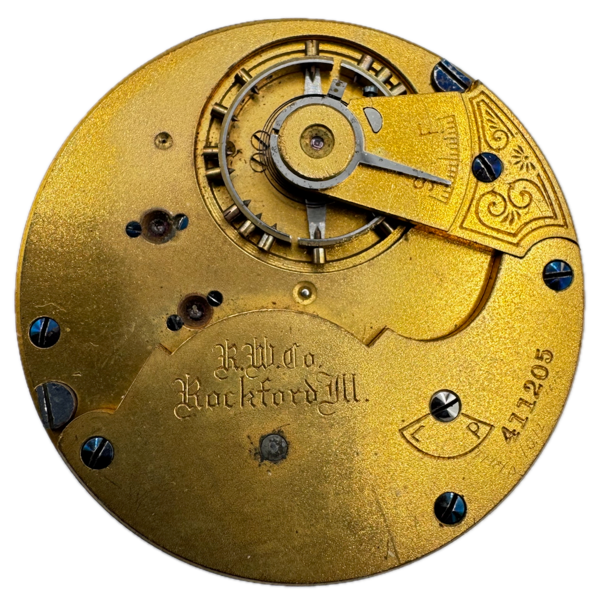 Antique 18s 1893 Rockford 9 Jewel Mechanical Pocket Watch Movement 94 USA