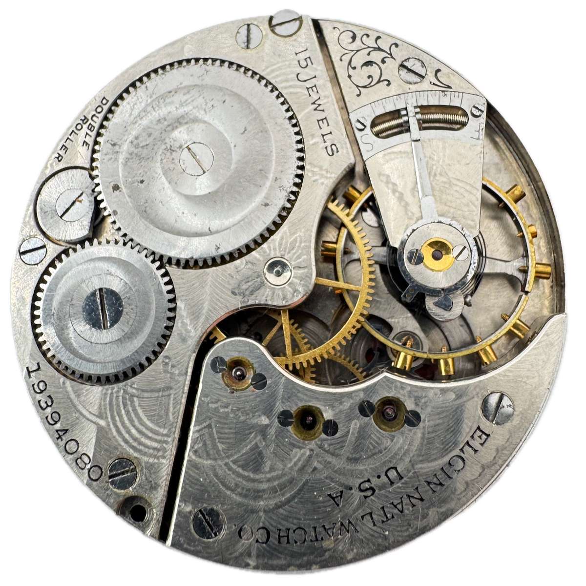Antique 16s 1917 Elgin 15 Jewel Mechanical Hunter Pocket Watch Movement 312 USA