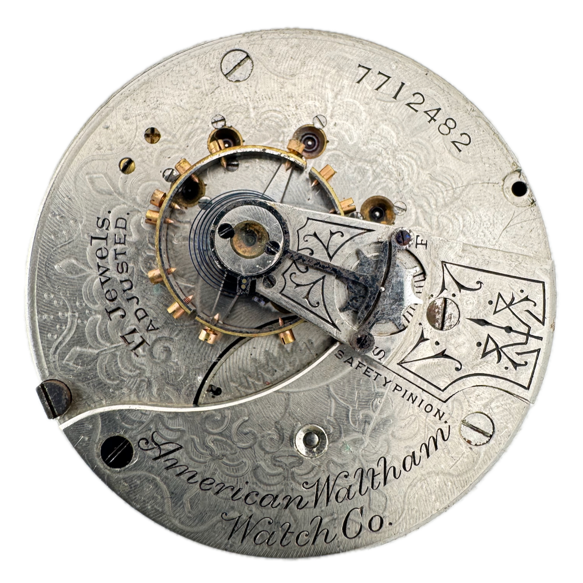 Antique 18s 1896 Waltham 17jMechanical Hunter Pocket Watch Movement 87 USA