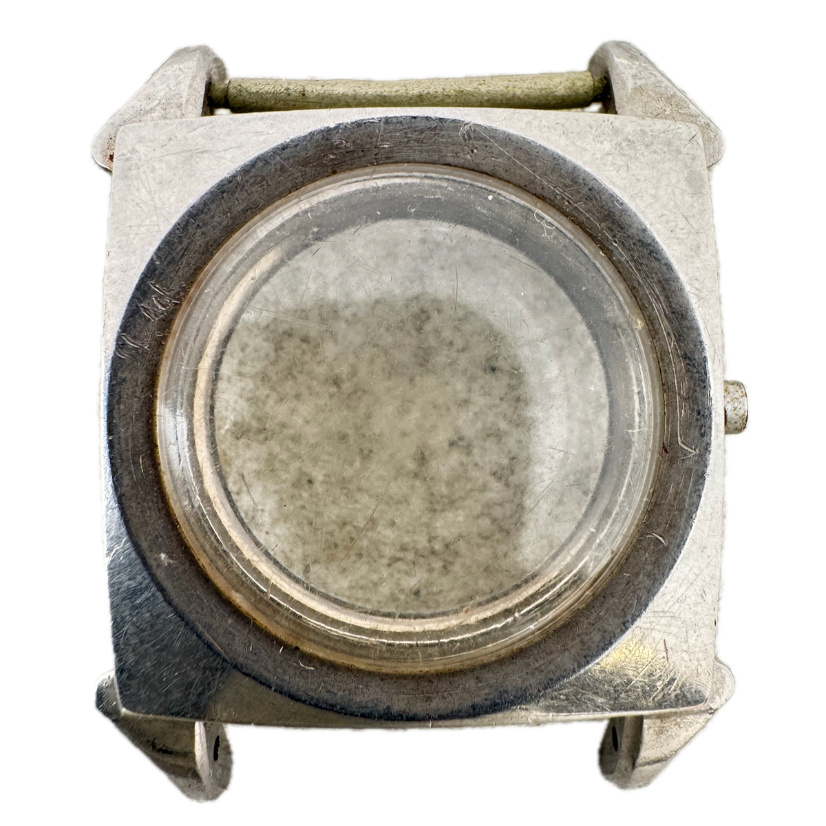 Vintage Certina Salesman Square Men's Wristwatch Case 26mm Steel Small Swiss