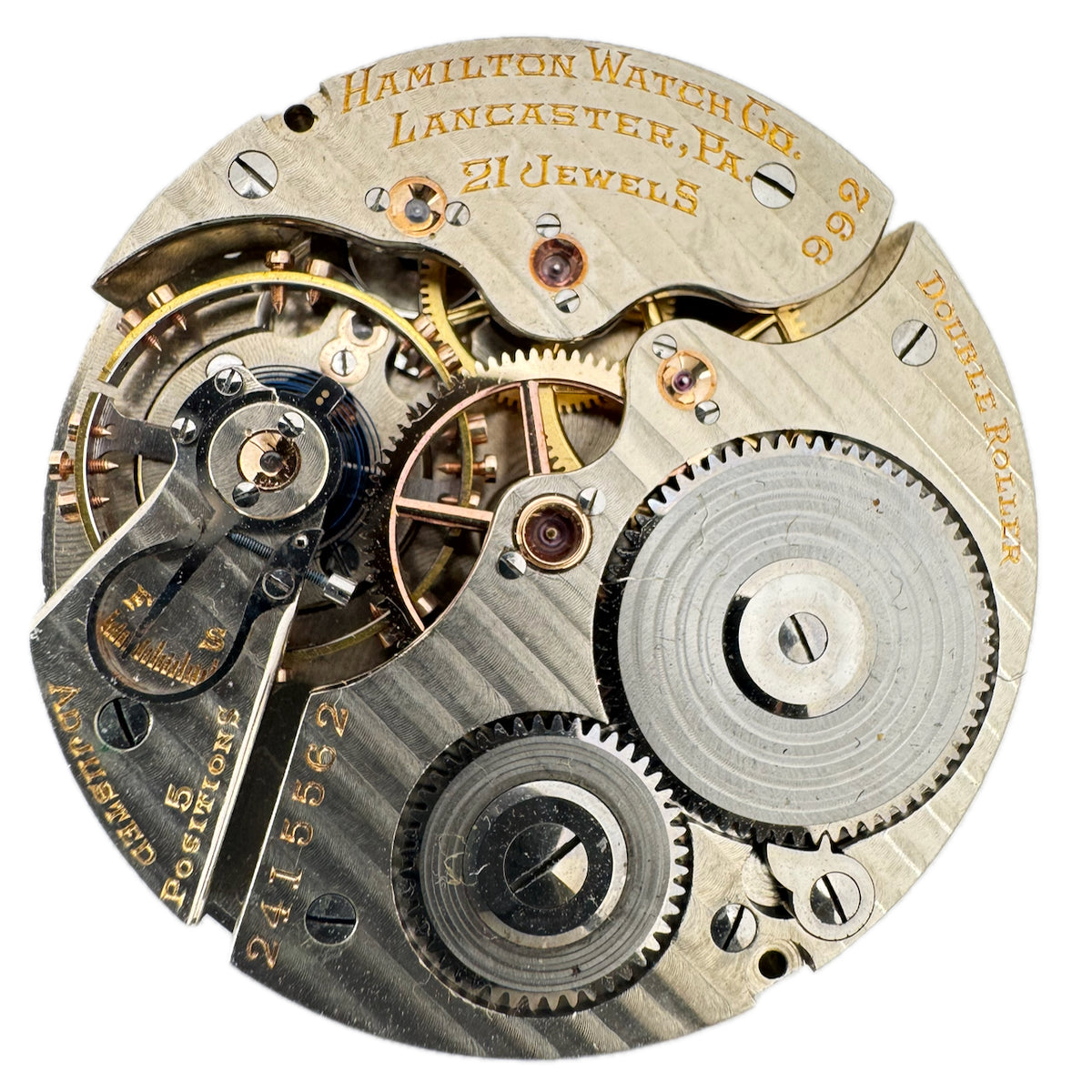Antique 16s 1926 Hamilton 21J Mechanical Railroad Pocket Watch Movement 992 USA