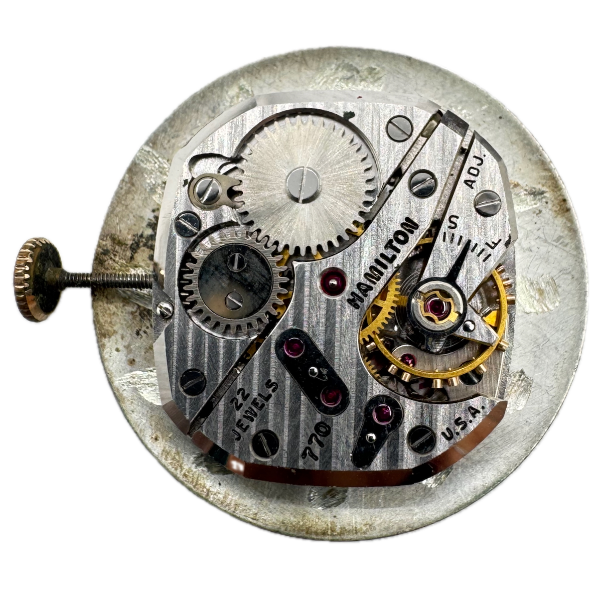 Vintage Hamilton 770 22 Jewel Mechanical Men's Wristwatch Movement USA