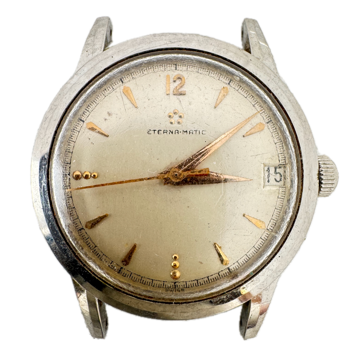 Vintage 33mm Eterna-Matic 17 Jewel Men's Automatic Wristwatch 1237T Swiss