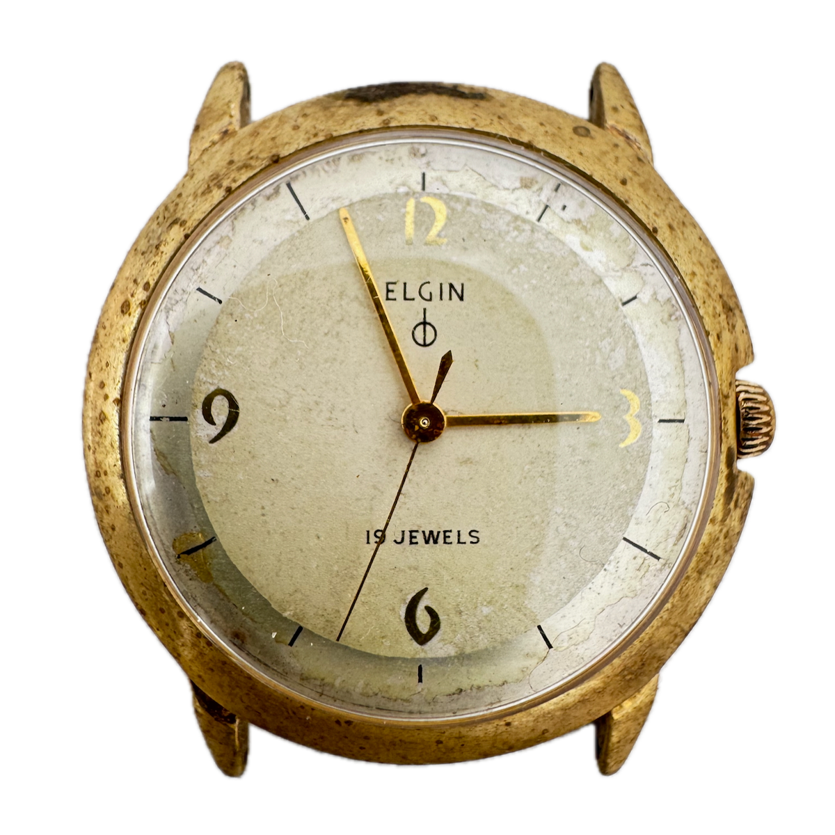 Vintage 32mm Elgin Yachtsman 19 Jewel Men's Mechanical Wristwatch Gold Tone