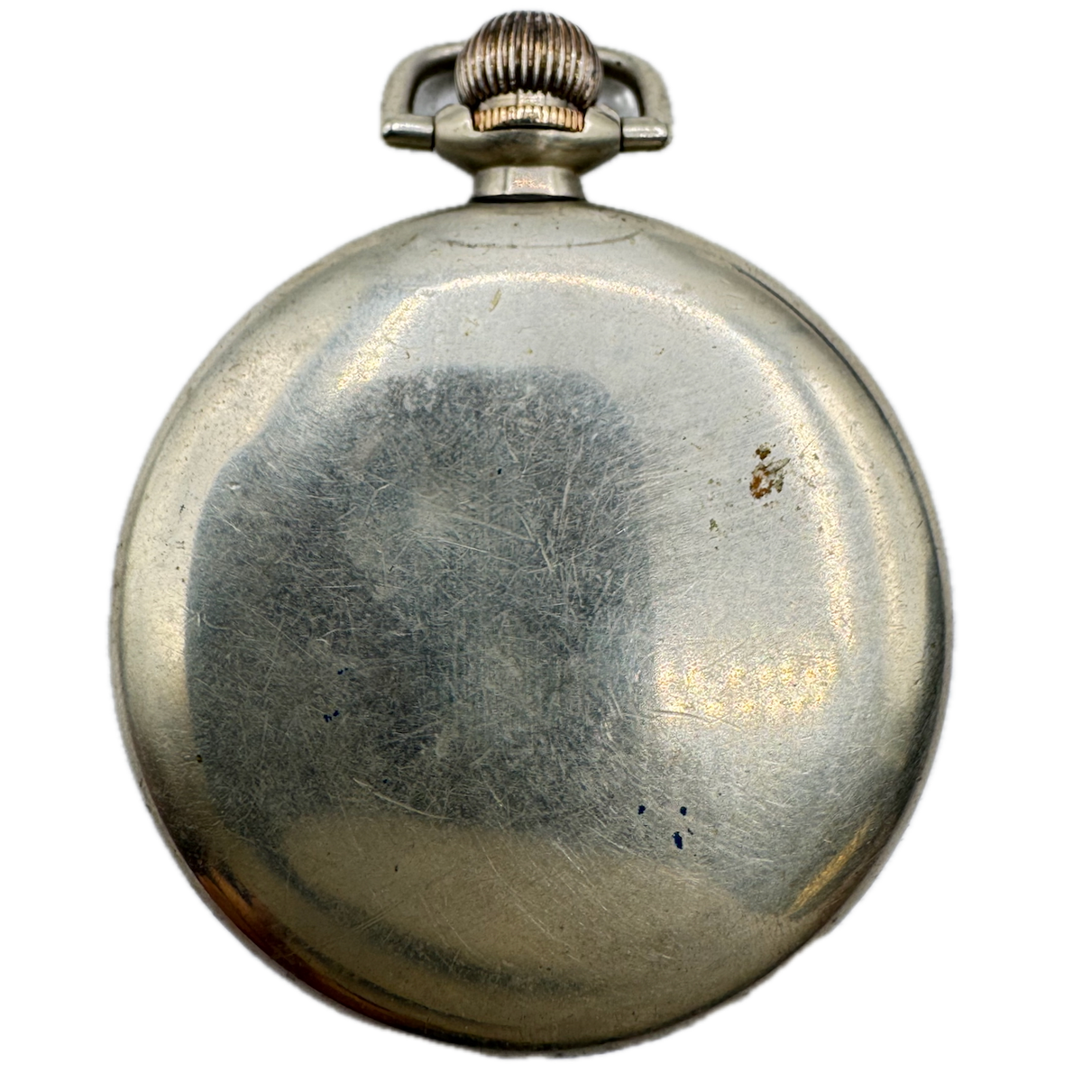 Antique 12 Size Crescent Swingout Open Face Pocket Watch Case Nickel Alloy USA