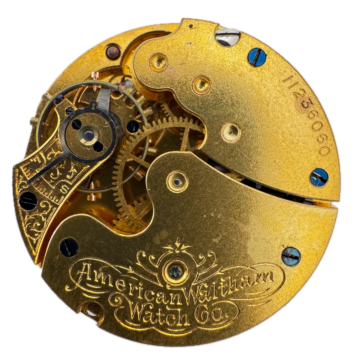 Antique 0s 1891 Waltham Mechanical Hunter Pocket Watch Movement Seaside Runs