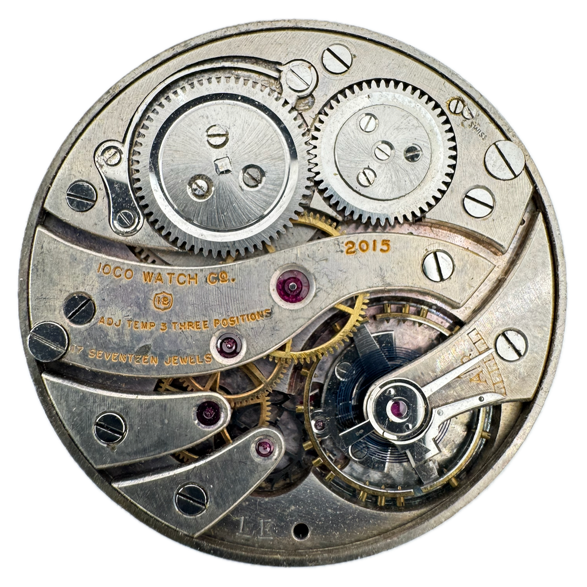 Antique 38mm Ioco - I. Ollendorf Company Mechanical Pocket Watch Movement Swiss