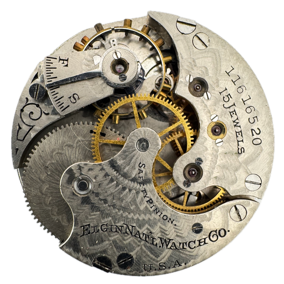 Antique 6s 1905 Elgin 2 Mechanical Hunter 15 Jewels Pocket Watch Movement 295