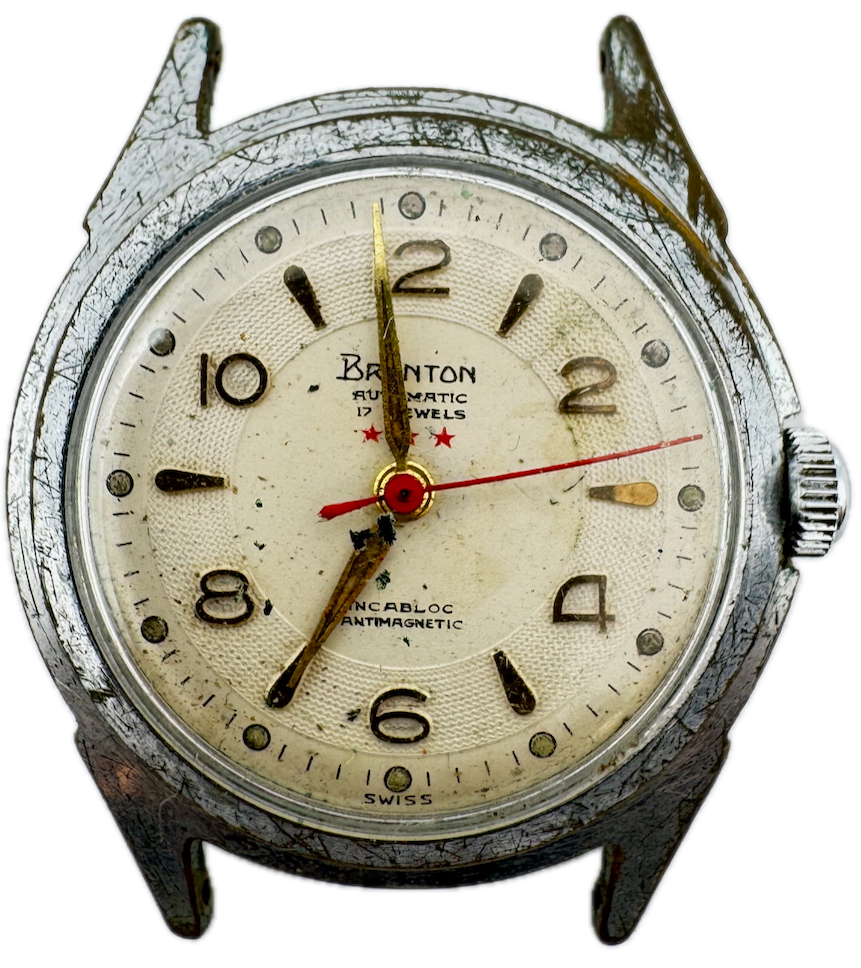 Vintage Branton 3 Star Target Men's Automatic Wristwatch Felsa Bidynator Swiss
