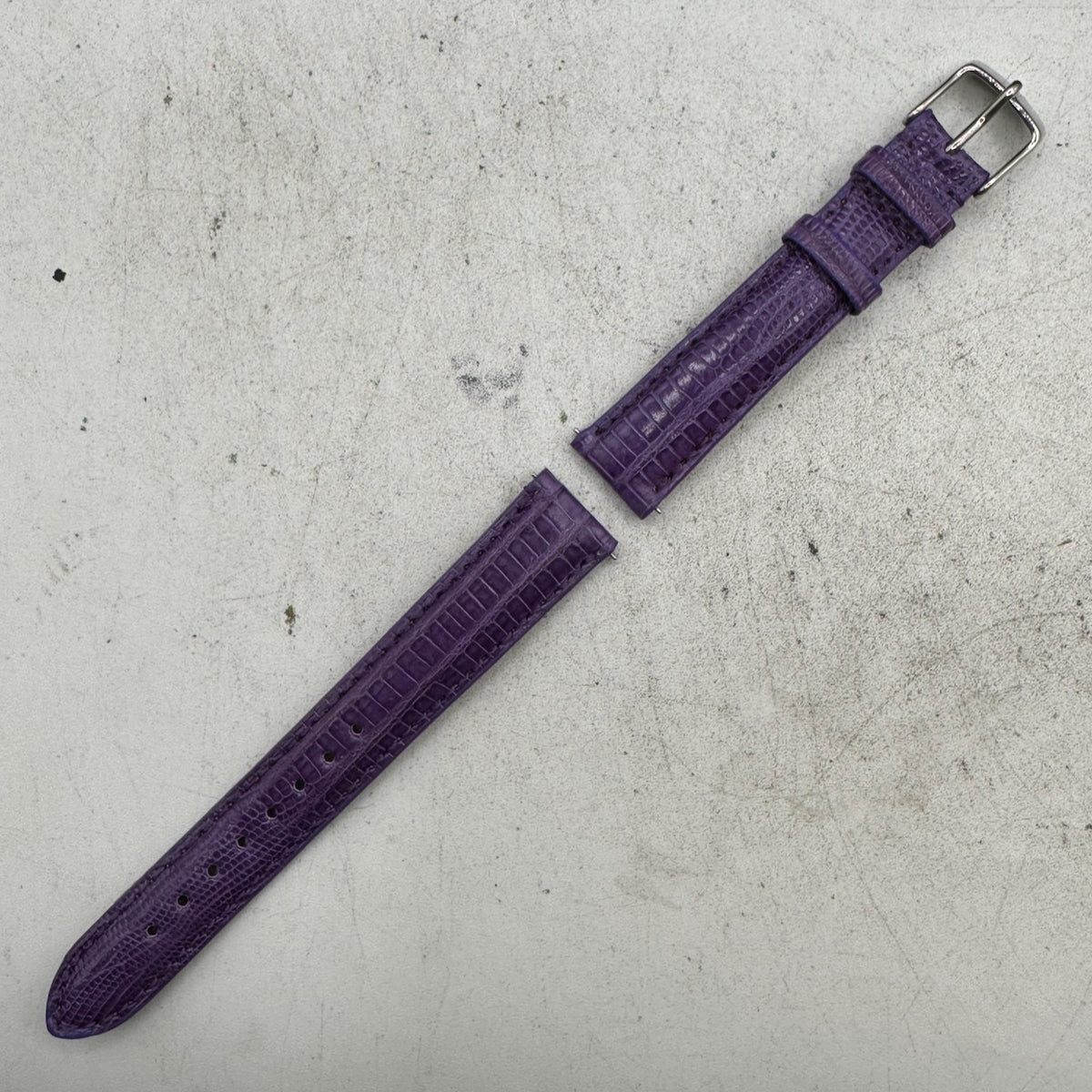 Vintage 16mm Michele Ladies Wristwatch Band Lizard Quick Release USA Purple