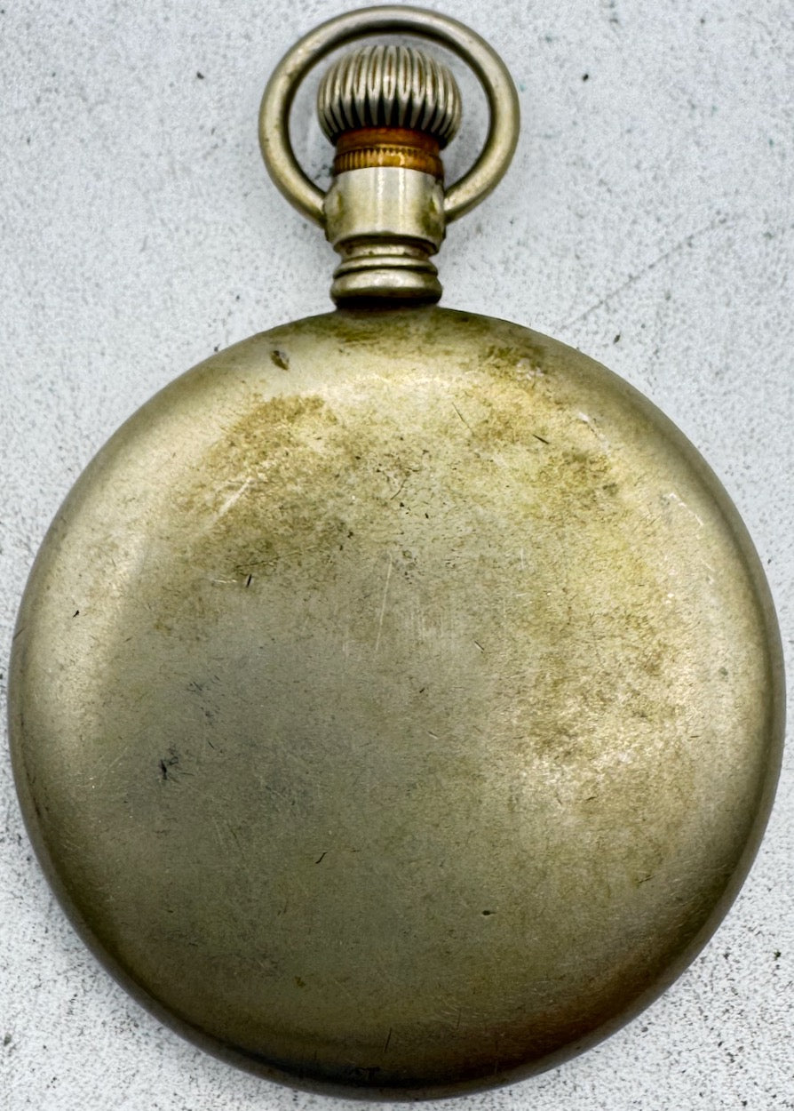 Antique 16 Size Illinois Swingout Open Face Pocket Watch Case Nickel USA