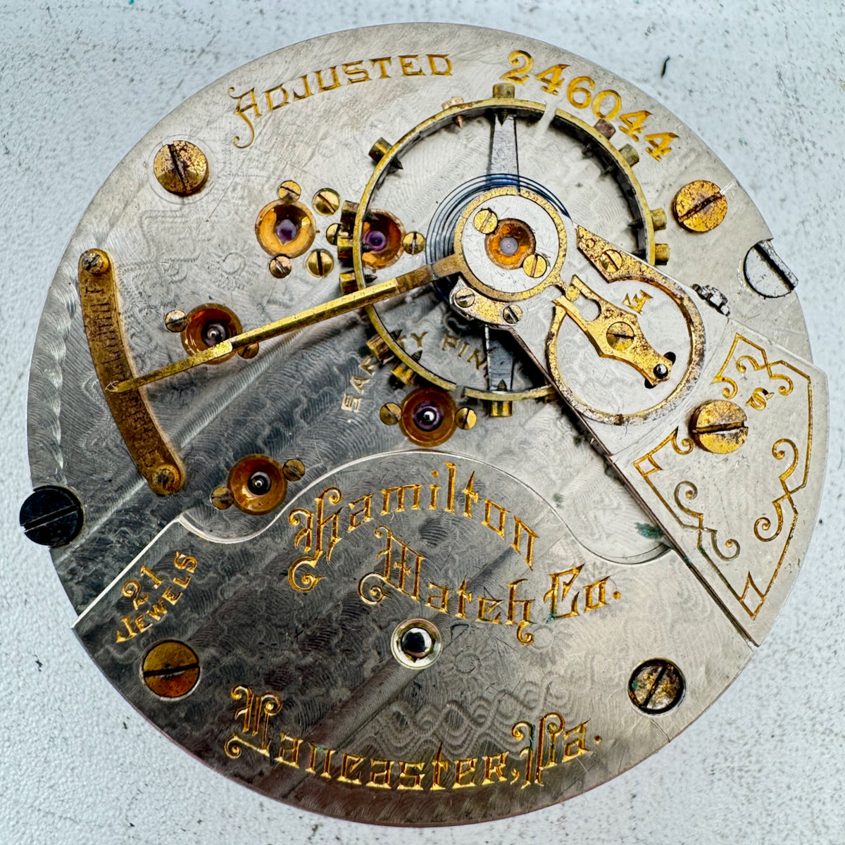 Antique 18s 1903 Hamilton 21j Mechanical Railroad Pocket Watch Movement 940 USA