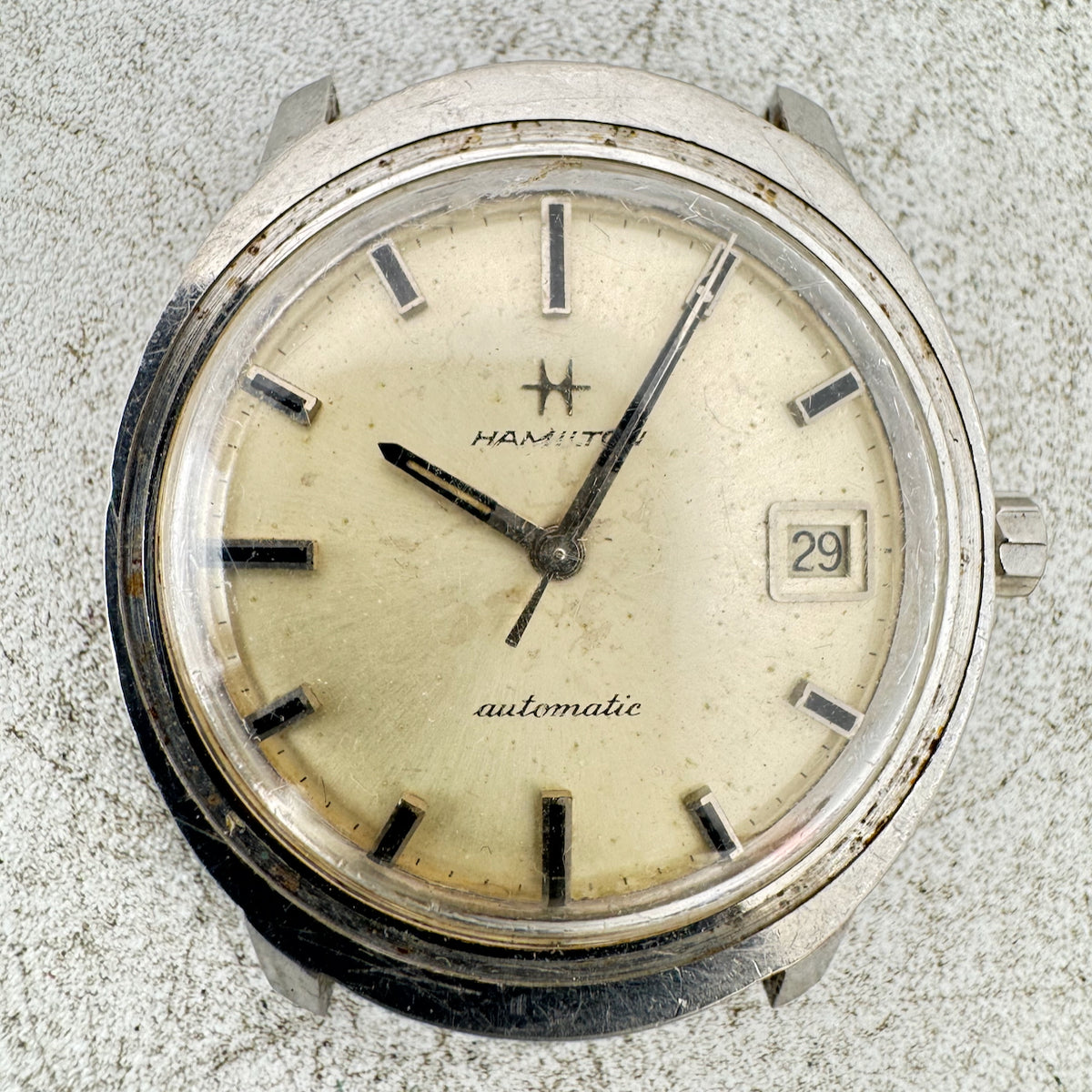 Vintage 34mm Hamilton 64027-3 Dateline 21j Men's Automatic Wristwatch 64A USA