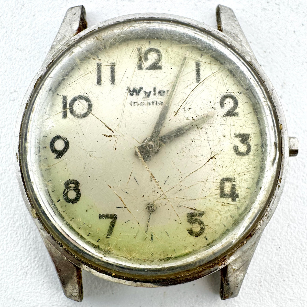Vintage 32mm Wyler 1080/8-1162 Incaflex Men's Mechanical Wristwatch Swiss Steel