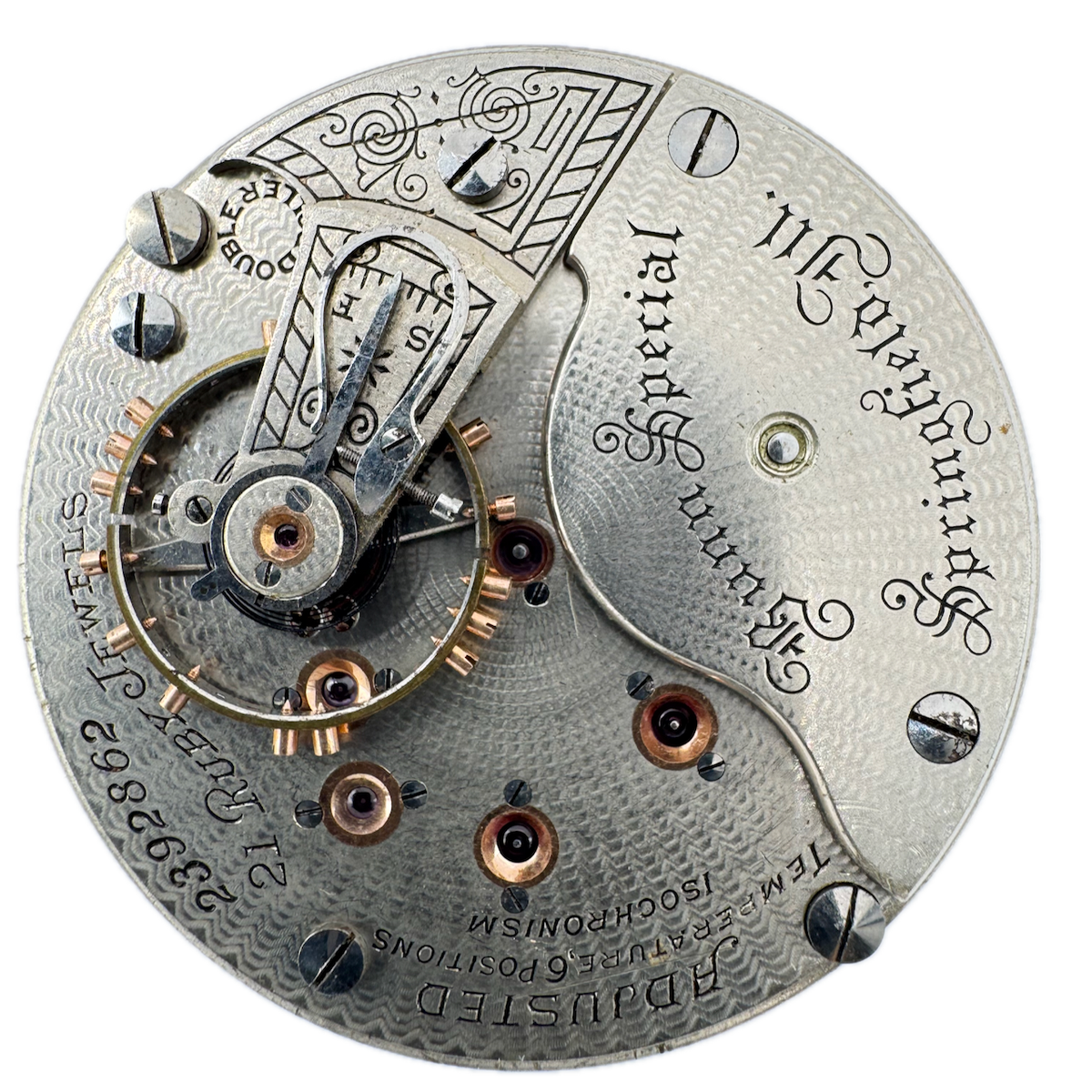 Antique 18S Illinois Mechanical Railroad Pocket Watch Movement Bunn Special