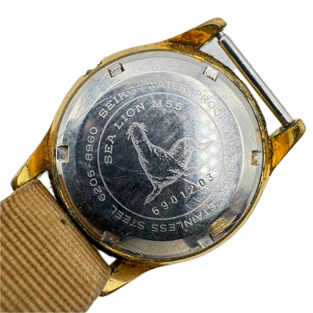 Vintage 36mm Seiko Sea Lion M55 Men's Automatic Wristwatch Swiss