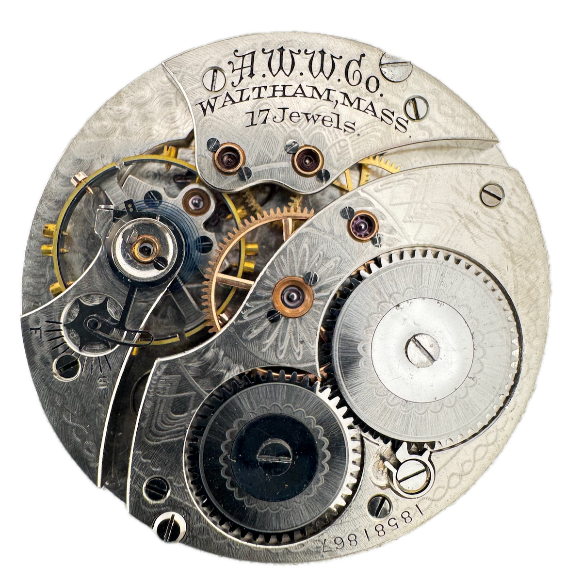 Antique 12s 1912 Waltham 17 Jewel Mechanical Pocket Watch Movement 225 USA