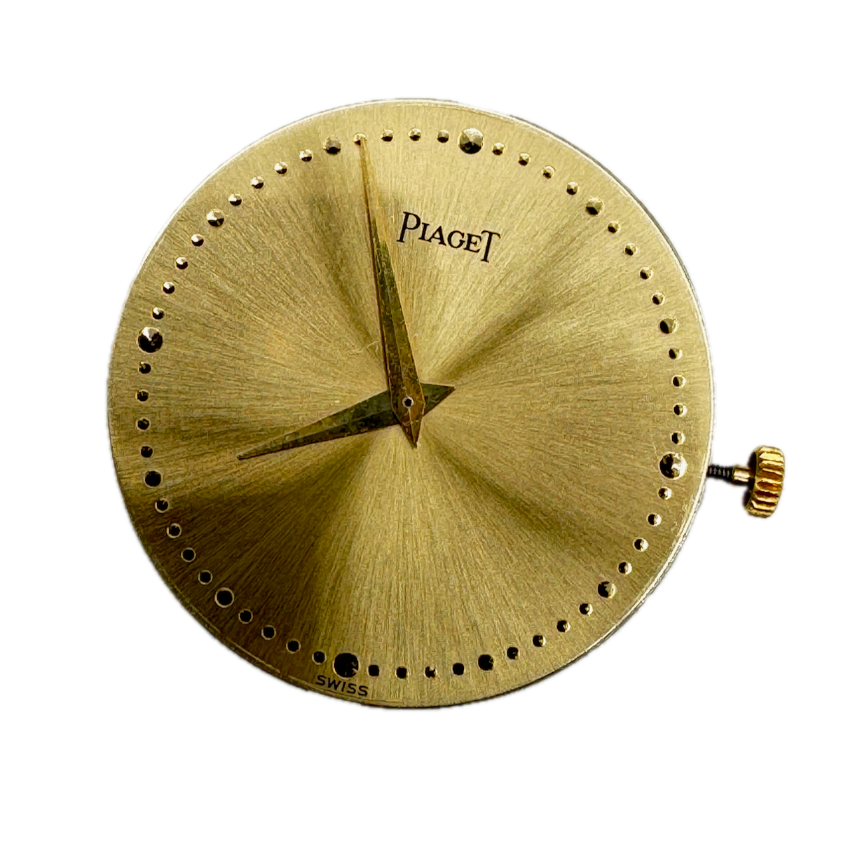 Vintage 16mm Piaget Champagne Sunburst 10J Quartz Wristwatch Movement 8P2 Swiss