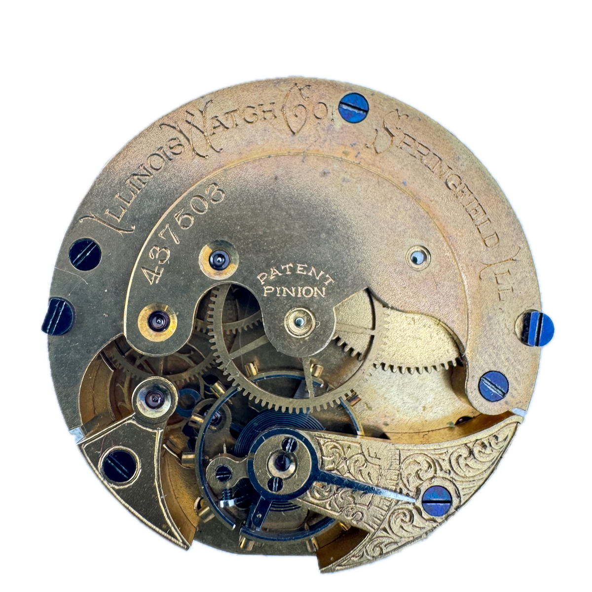 Antique 8s 1885 Illinois 11j Mechanical Hunter Pocket Watch Movement 150 USA