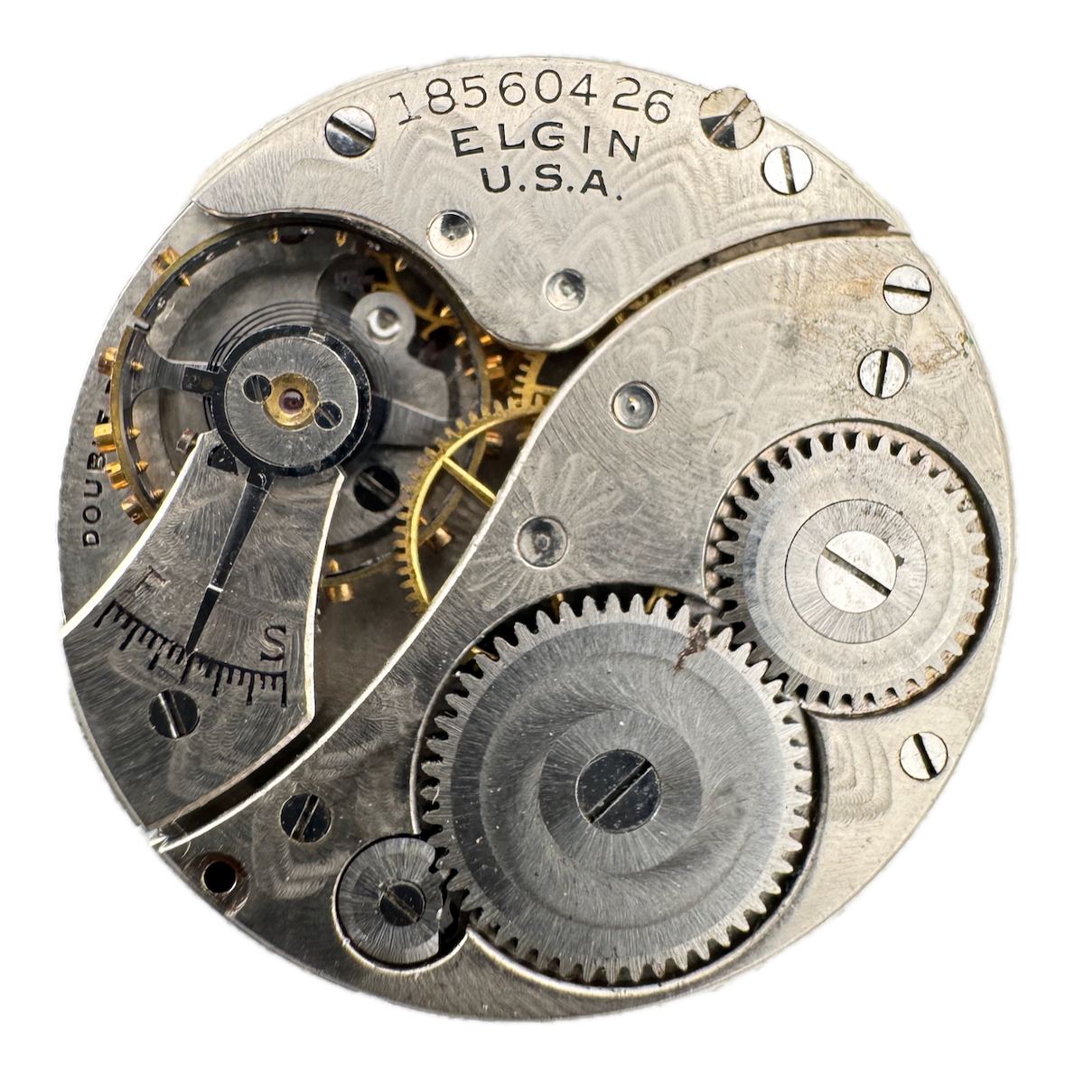 Antique 3/0s 1915 Elgin 7j Mechanical Hunter Pocket Watch Movement 403 USA