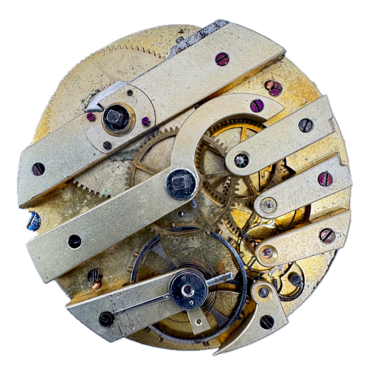 Antique 18s M. J. Tobias Key Wind Open Face Pocket Watch Movement Swiss