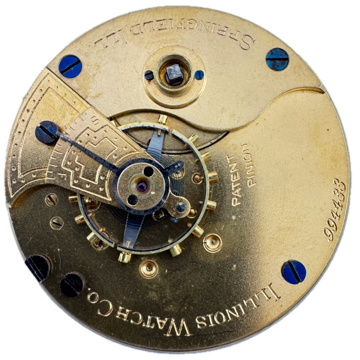 Antique 18s 1890 Illinois 7 Jewel Key Wind Pocket Watch Movement I.W.C. USA