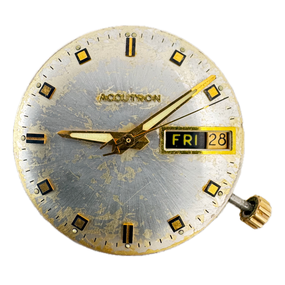 Vintage Accutron Day/Date Tuning Fork Men's Wristwatch Movement 2182 USA