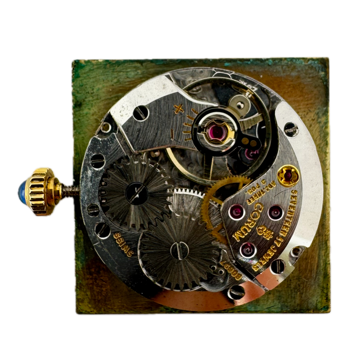 Vintage Corum Bark Dial Mechanical Ladies Wristwatch Movement ETA 2512 Swiss